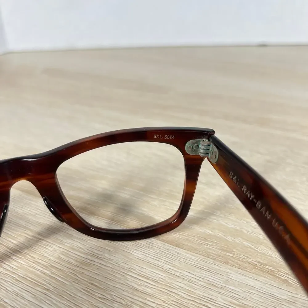 B&L Ray-Ban USA Wayfarer Sunglasses FRAMES ONLY Brown B&L 5024